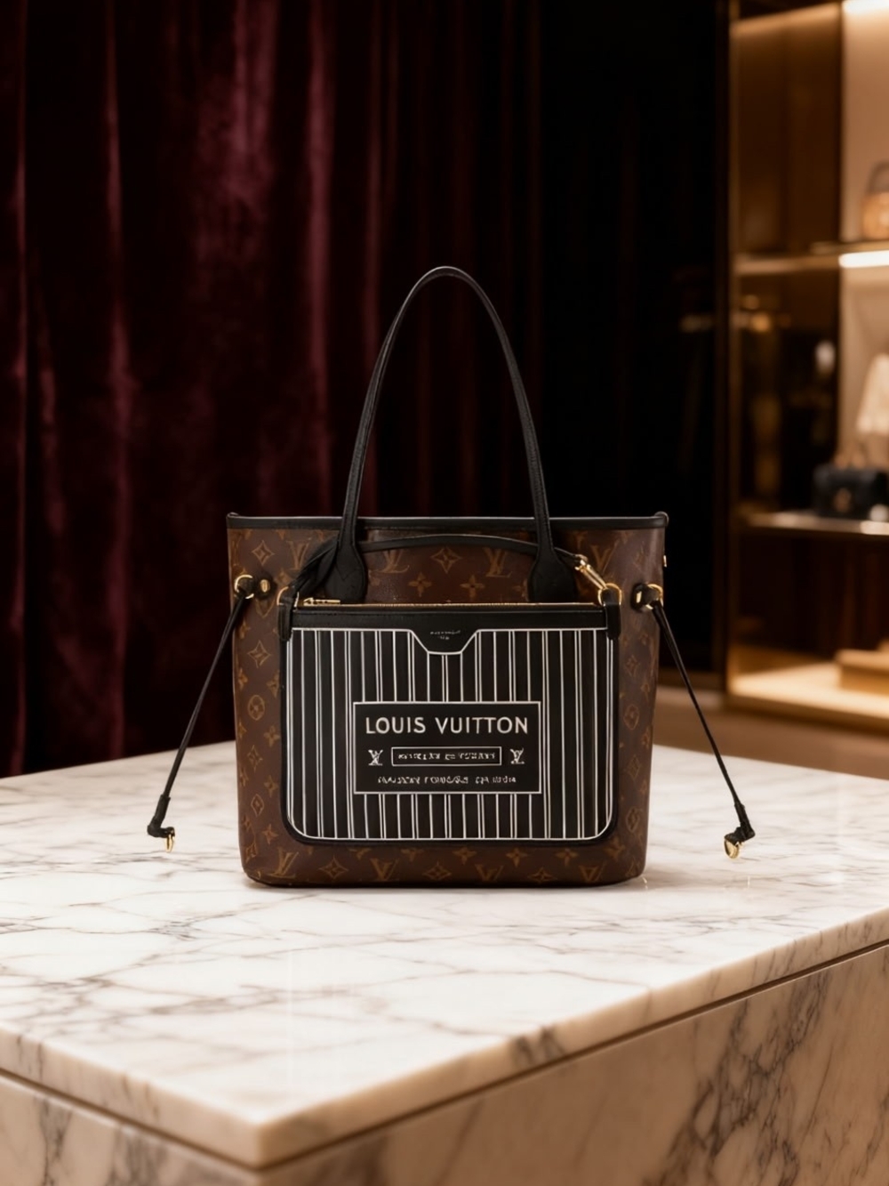Designer Inspired Monogram Canvas Tote - Picture 5 of 14